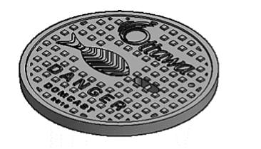Ottawa Manhole 402.010 Circular Frame, Solid Cover Storm